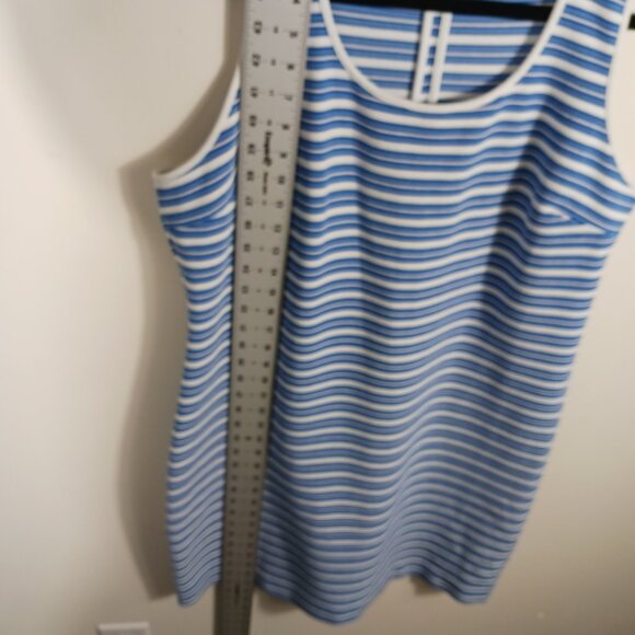 Lilly Pulitzer, Lyla Shift Dress Bay Blue Ottoman Stripe #16817 Sz XL Sleeveless - Picture 12 of 15